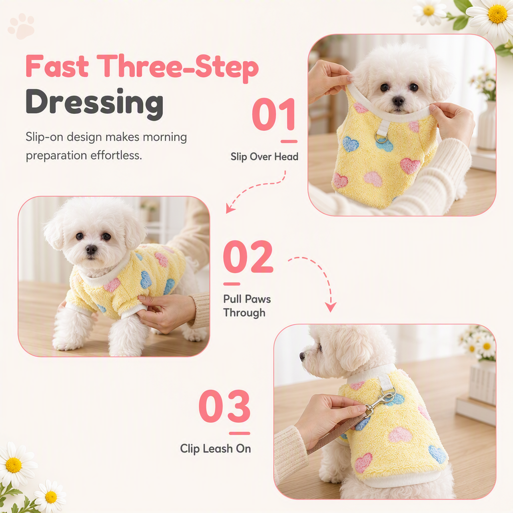 🐕 2 + 1 GRATUIT – Pull chaud pour chien avec anneau pour laisse intégré | Confortable à l'intérieur comme à l'extérieur | Pour les journées froides
