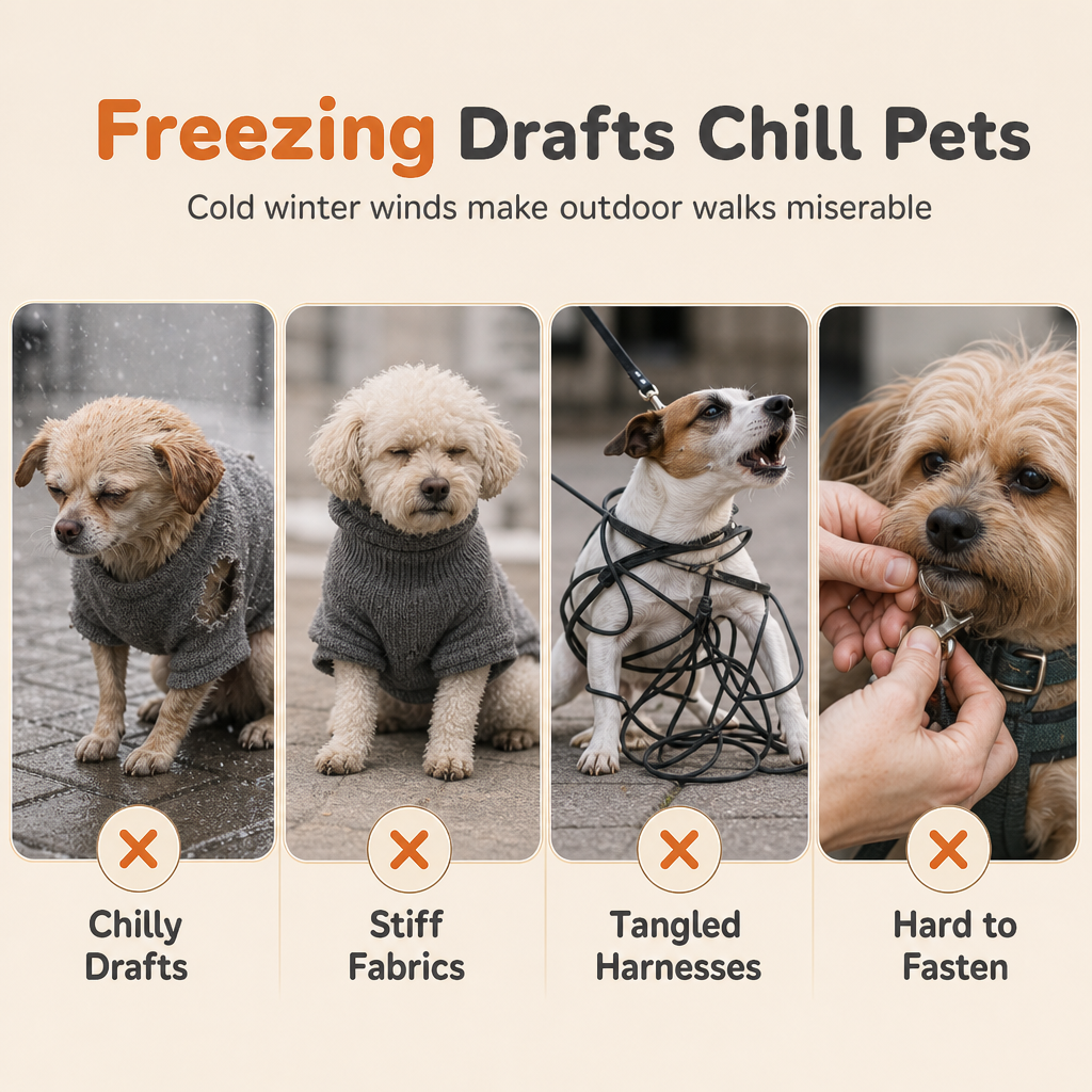 ⏳ OFFRE LIMITÉE : 50 % DE RÉDUCTION 💥 Manteau d'hiver chaud pour chien avec bandes réfléchissantes et harnais – Isolation en polaire Teddy moelleuse, harnais sécurisé à deux anneaux en D métalliques