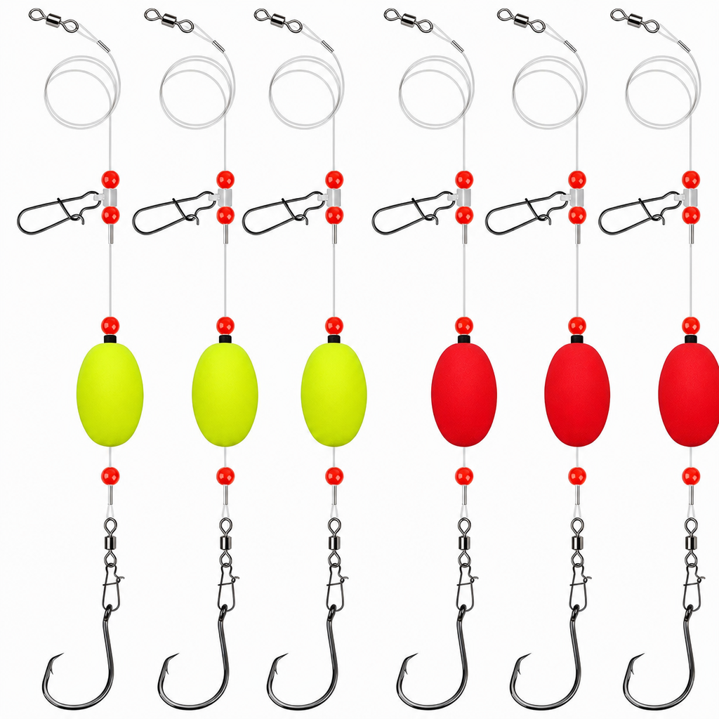🎣 50 % de réduction ! 🐟 Prêt à l'emploi : kit de pêche de 6 pièces pour surfeurs avec flotteurs – adapté à plusieurs espèces de poissons, prêt pour la plage ✨