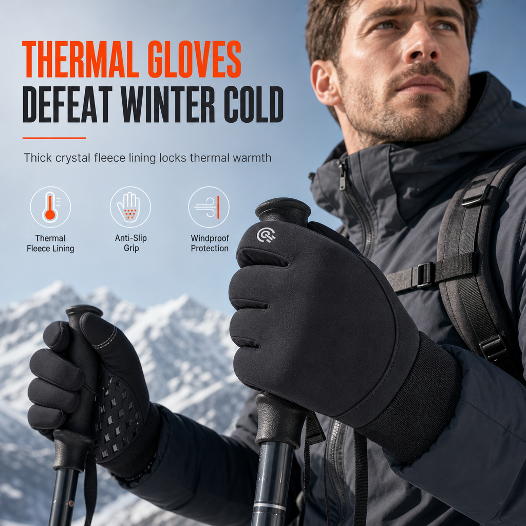 🧤 50 % DE RÉDUCTION POUR UNE DURÉE LIMITÉE ! ❄️ Gants thermiques de haute qualité – Chauds, compatibles avec les écrans tactiles, antidérapants ✨