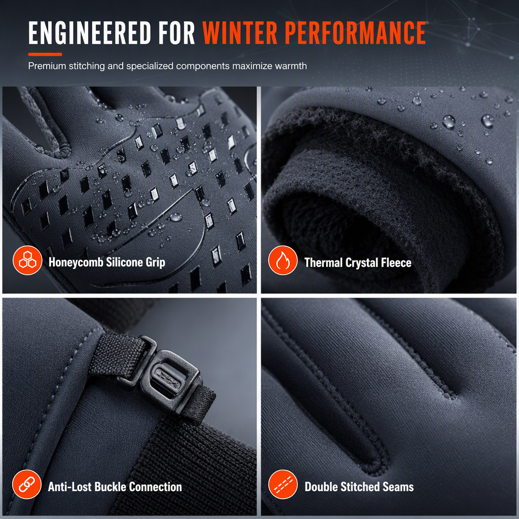 🧤 50 % DE RÉDUCTION POUR UNE DURÉE LIMITÉE ! ❄️ Gants thermiques de haute qualité – Chauds, compatibles avec les écrans tactiles, antidérapants ✨