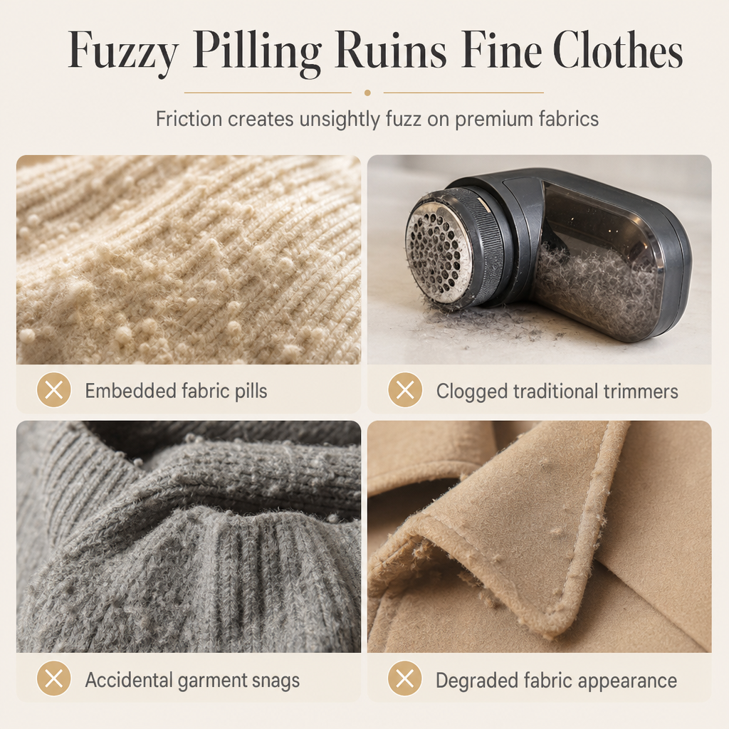 ✨ Racleur de peluches électrique – Un rasoir à tissu puissant pour redonner un coup de neuf à vos vieux vêtements