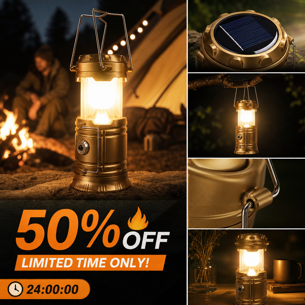 ⏳Offre spéciale à durée limitée : -50 % !!⏰ Lanterne de camping rétractable à énergie solaire Careluxpro ⛺️